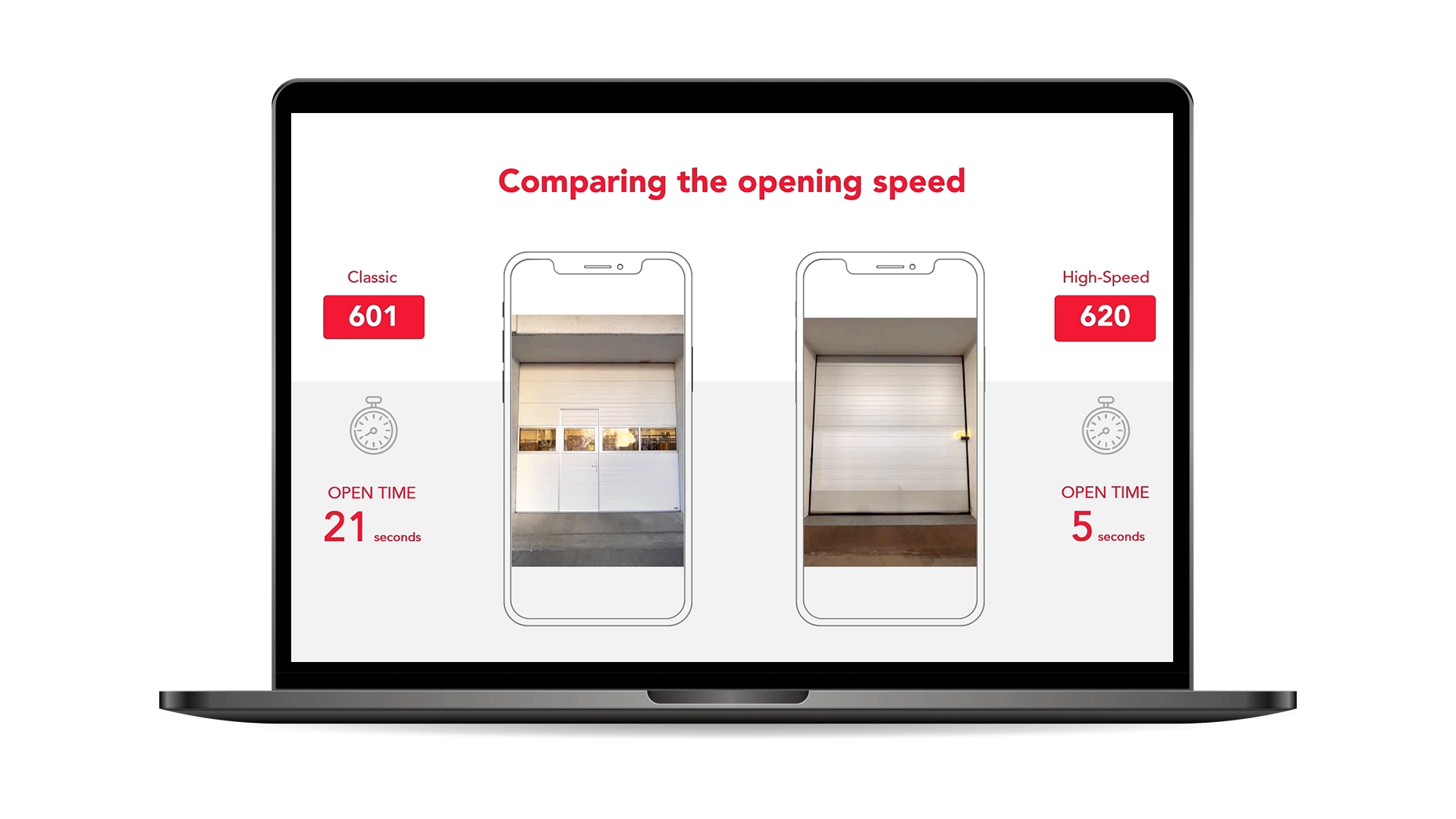 High speed sectional overhead door